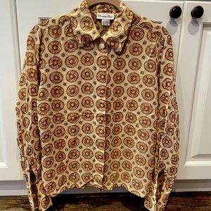 100% Silk Christian Dior Blouse
